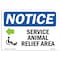 Signmission Sign, 7" H, Rigid Plastic, Service Animal Relief Area Left Sign, Landscape, L-18281 OS-NS-P-710-L-18281 - alternate 1